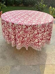 Ridhi Deep Pruce Red 100% Cotton Round 120