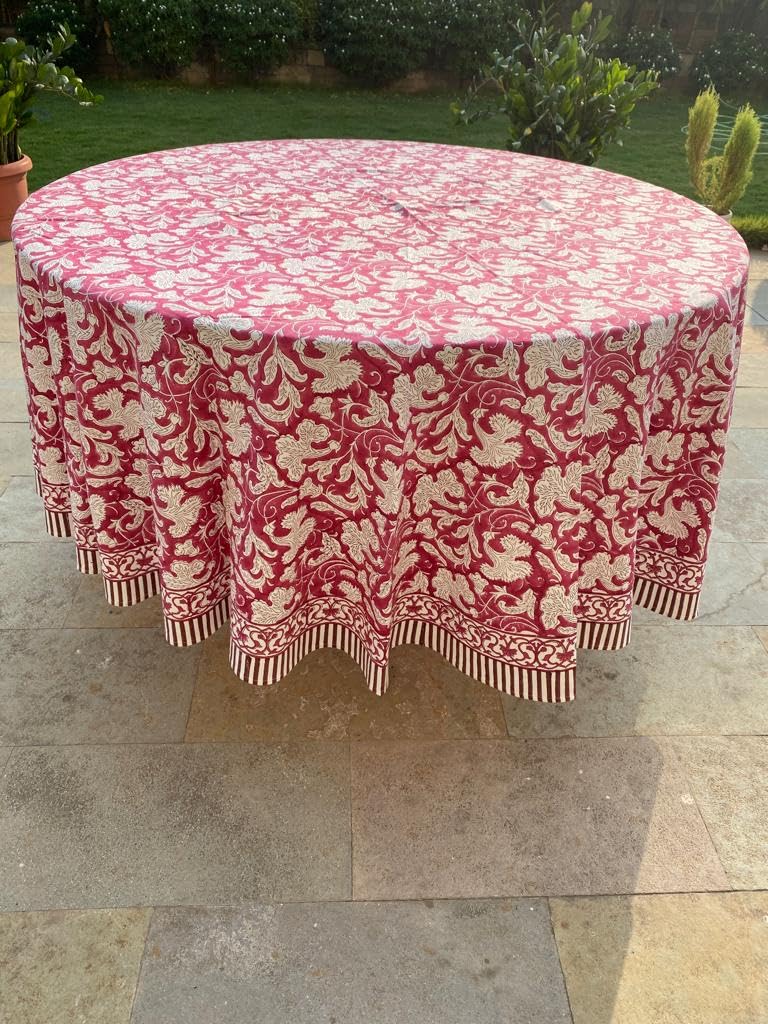 Ridhi Deep Pruce Red 100% Cotton Round 120