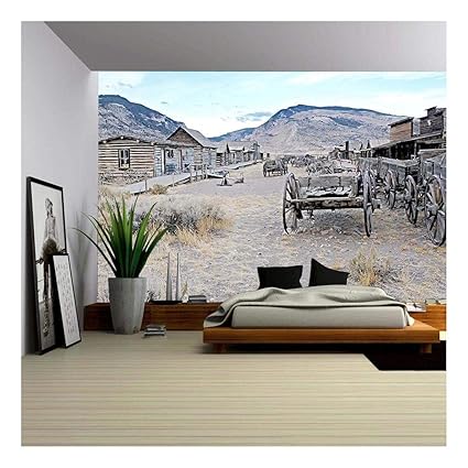 Wall26 Ghost Town Cody Wyoming United States Removable Wall Mural Self Adhesive Large Wallpaper 100x144 Inches - 