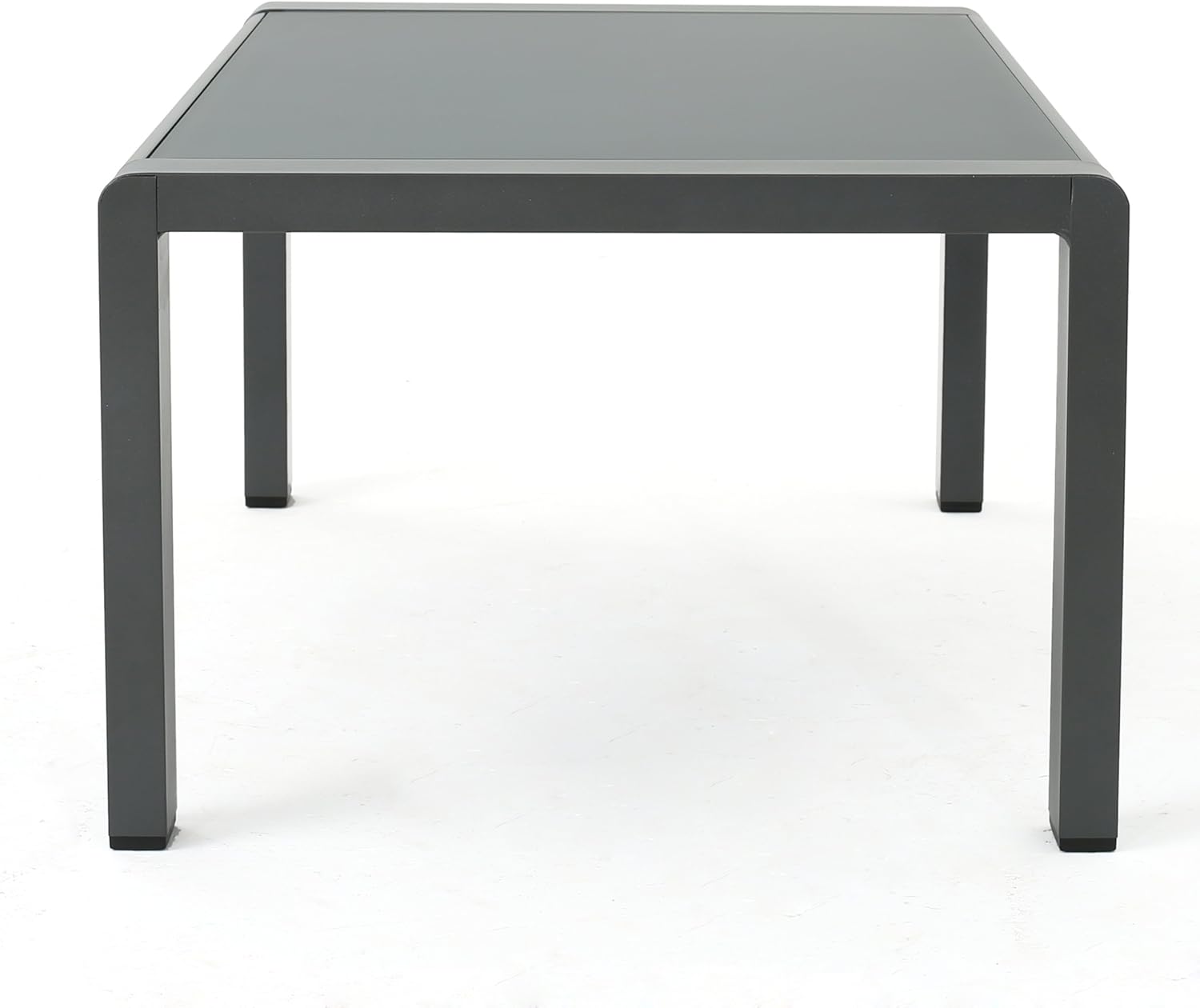 Christopher Knight Home Cape Coral Outdoor Aluminum Coffee Table with Tempered Glass Table Top, Grey : Garden & Outdoor
