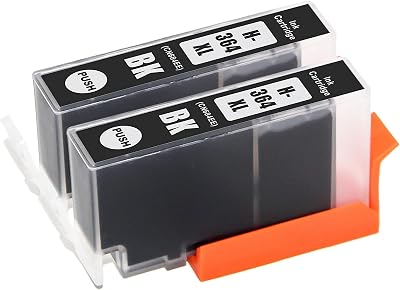 Rocket Office 2x 364XL Black High Capacity Compatible Ink Cartridges HP Printers
