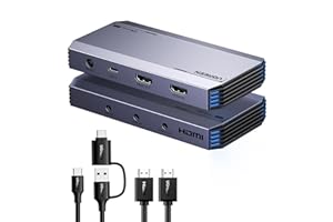 UGREEN 4K 60fps HDMI Video Capture Card, Ultra HD 1080P@240Hz USB 3.0 Ultra-Low Latency with VRR and HDR for Streaming, Gamin