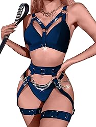 Lilosy Sexy Chain Strappy Garter Belt Women