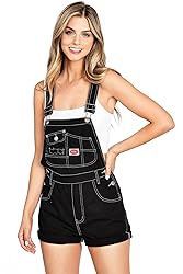 Revolt Women's Juniors Classic Twill Short Overalls