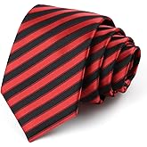 ZONFAZ Men's Striped Skinny Necktie – Classic Formal Ties for Business, Wedding + Gift Box