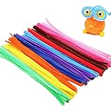 JANEMO 100 Pieces Pipe Cleaners,6 mm x 12 Inch 10 Colors Chenille Stems,Suitable for Arts,Craft Projects or Decorations
