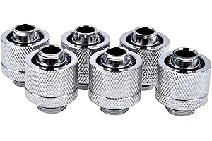Alphacool 17235 Eiszapfen 16/10mm Compression Fitting G1/4 - Chrome Sixpack Water Cooling Fittings