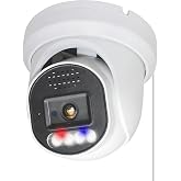SINIS 5MP PoE Security IP Camera with Strobe Red&amp;Blue Light and Audio Alarm | 30fps Realtime,Outdoor Used Standalone or With NVR,2-Way Talk,Smart Color Night Vision,AI Human Detection,Up to 512G SD,Metal
