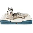 Bedsure XXL Orthopedic Dog Bed - Washable Great Dane Dog Sofa Beds for Giant Dogs, Supportive Foam Pet Couch Bed with Removable Washable Cover, Waterproof Lining and Nonskid Bottom, Blue
