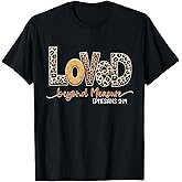 Love in Faith Beyond Measure Christian Women Leopard Cross T-Shirt