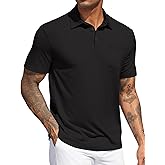 COOFANDY Mens Polo Shirts Short Sleeve Casual Golf Shirt Basic Solid Color Collared T-Shirt Stylish Summer Polo T Shirt