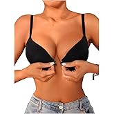 GORGLITTER Women's Front Closure Push Up Bras Underwire Bra Everyday Bralette