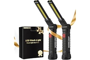 Christmas Stocking Stuffers White Elephant Gifts for Adults Men Him Husband Dad, Rechargeable Work Light Magnetic Flashlight,