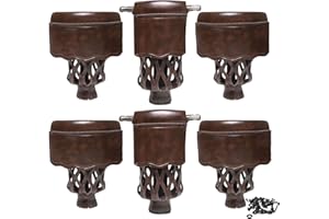 YDDS Pool Table Pockets Heavy Duty Leather Billiard Pockets Set, 6 Pack, All Accessories Included