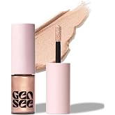 Gen See Mixed Media Metallic Liquid Eyeshadow, Moonlight Eye Makeup | Champagne, Luminous Finish, Gentle Formula, Crease Resistant, Weightless Wear, Cruelty Free, Vegan Beauty, Made in Italy