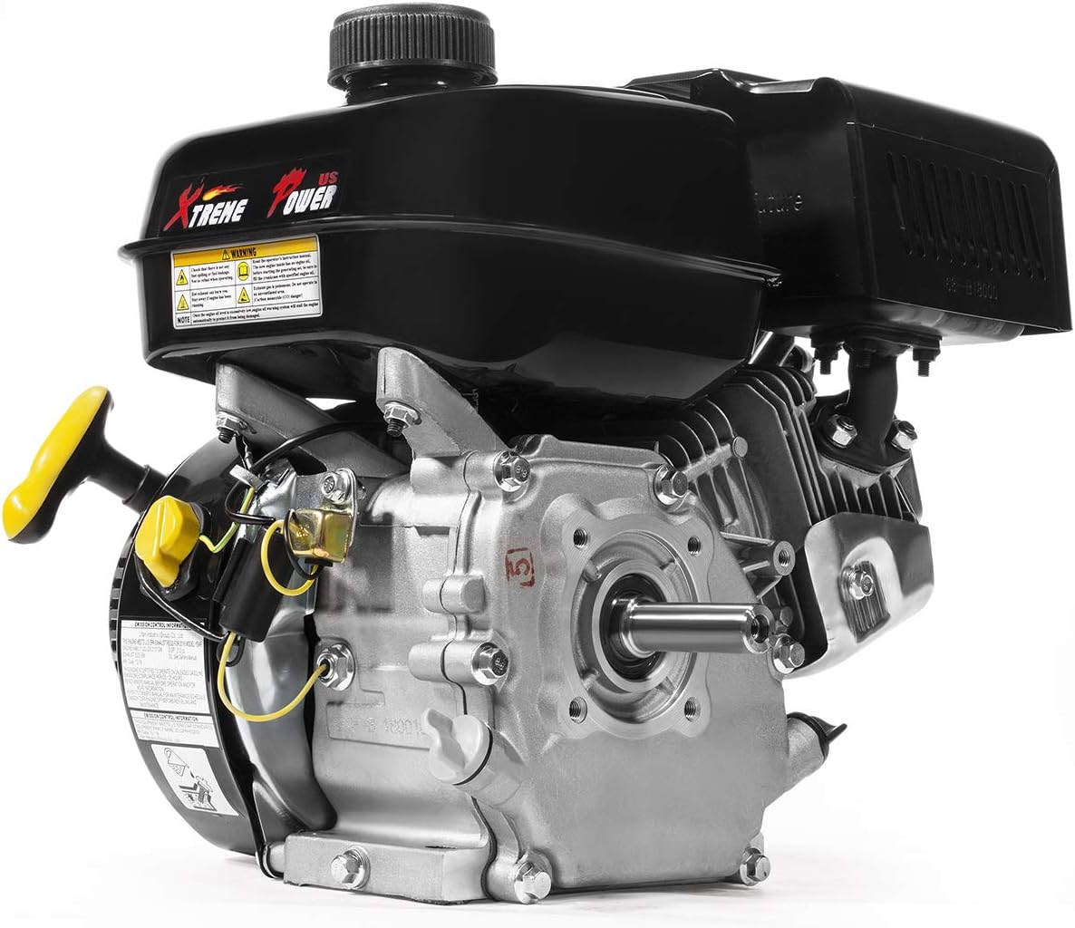 XtremepowerUS 7-HP Horizontal 212cc Gas Engine 4-Stroke OHV Grade Gasoline Recoil Start GoKart Log Splitter Lifan EPA & Carb, Black