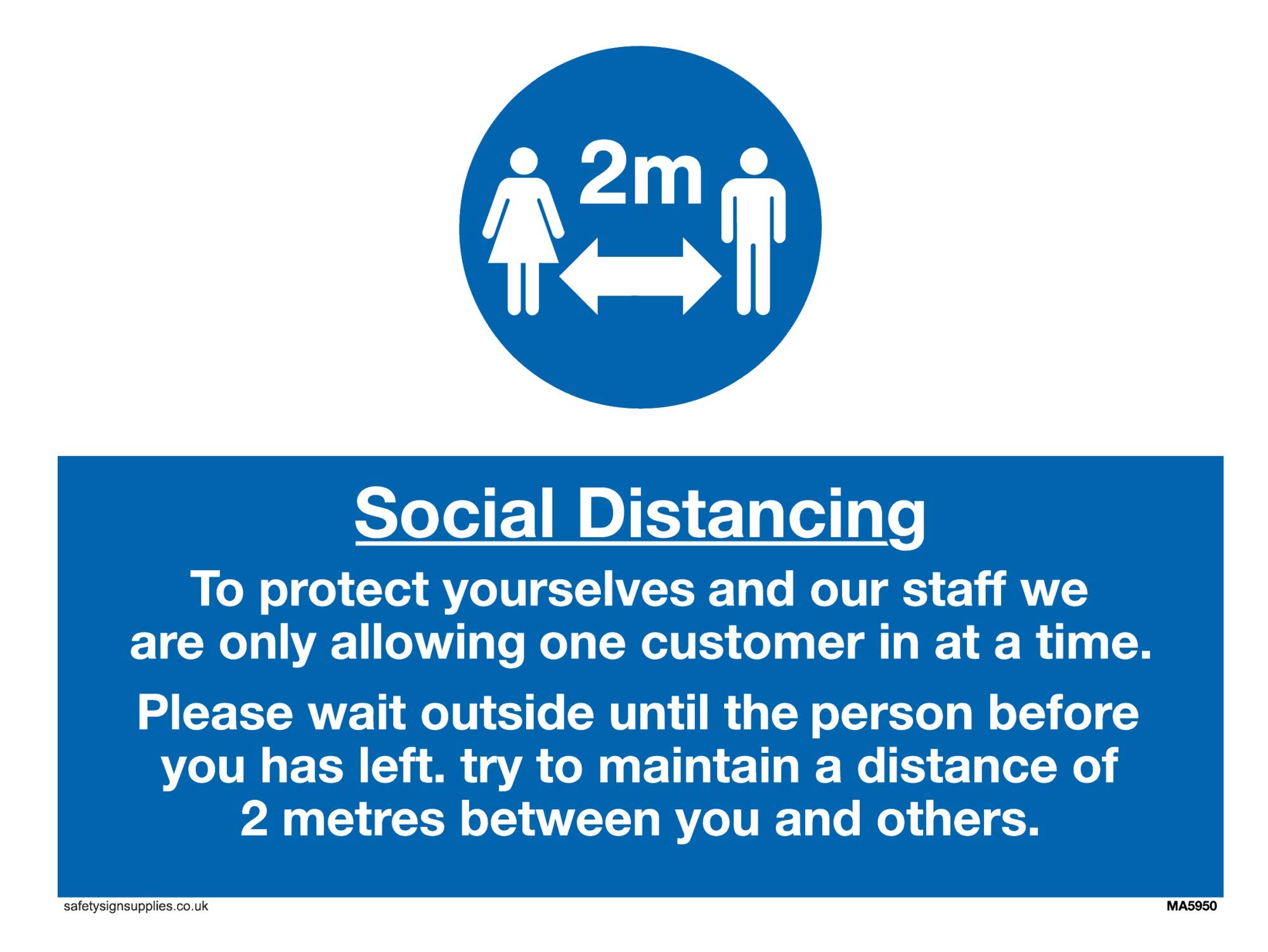 Viking Signs Social Distancing sign - Vinyl/Sticker