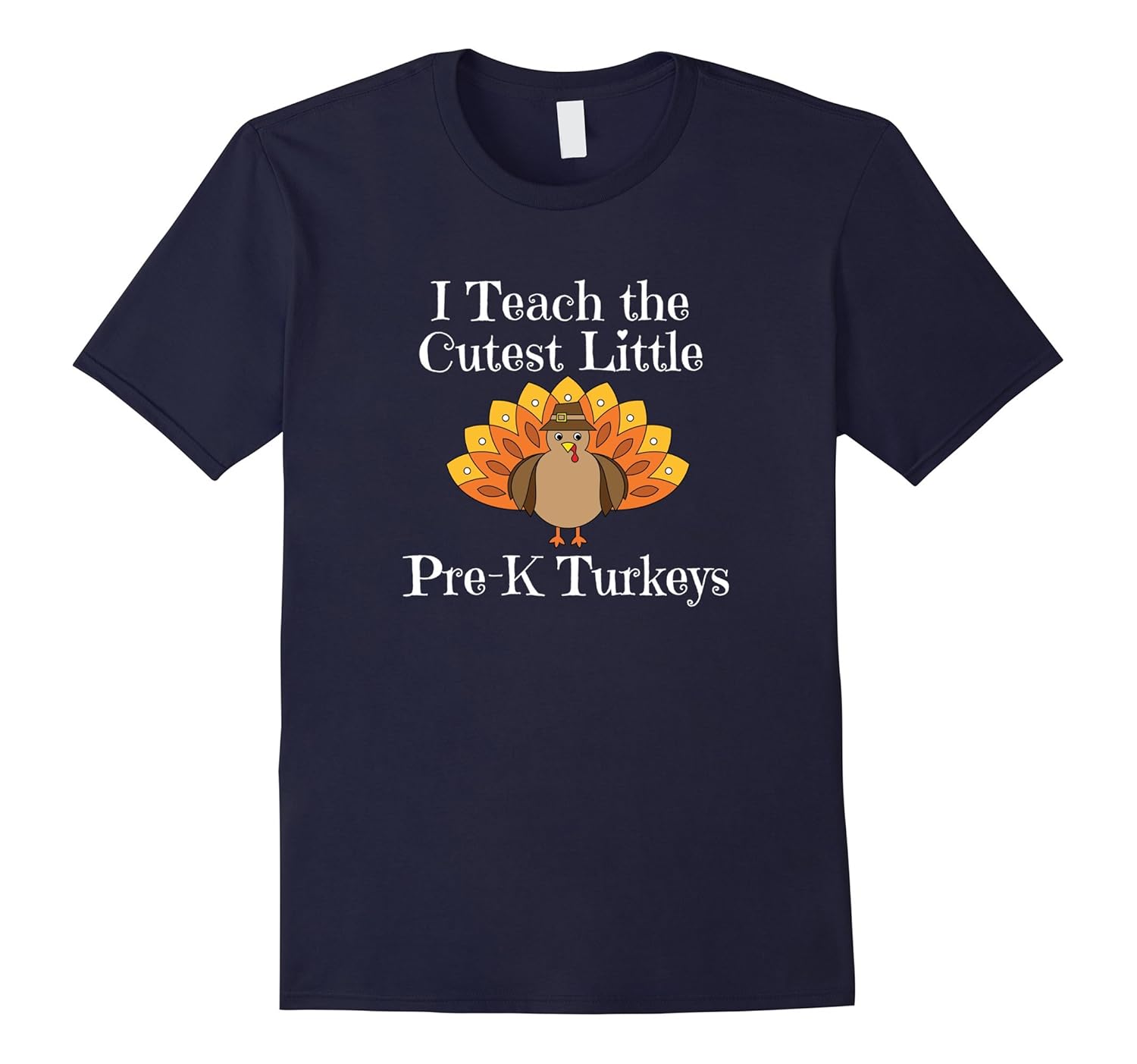 Fun Thanksgiving Teacher Shirt Cutest Little Pre-K Turkeys-ANZ