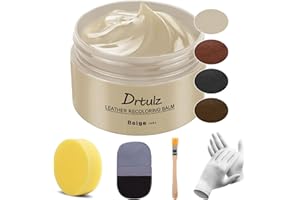 drtulz Beige Leather Recoloring Balm, Leather Color Restorer Conditioner, Leather Repair Kits for Vinyl Furniture, Sofa,Couches, Car Seats, Shoes…