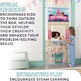 Playhouse Pop Up Play Town Ice Cream Shop Doorway Curtain 3-7 view 3