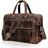 Full Grain italian Leather Briefcase for Men Top Choice Gifts Handcrafted Laptop Bag with Multiple Compartments