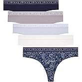 Lucky Brand Women's Underwear - 5 Pack Stretch Thong Panties