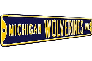 NCAA College Metal Wall Décor- Large, Heavy Duty Steel Street Sign by Authentic Street Signs