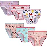 Little bety Girls Cute Printed Underwear Kids Cotton Comfort Panty Briefs Toddler Undies(Pack of 6) Multipack