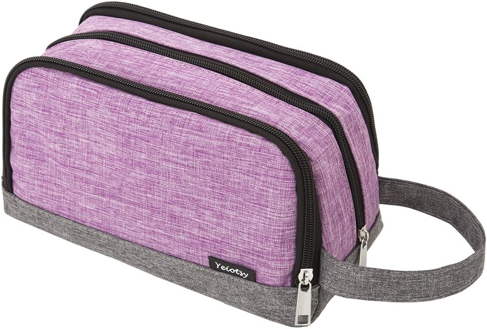 Toiletry Bag Small, Yeiotsy Color Clash Durable Travel Toiletry Kit Wash Bag for Kids Outdoor Activities (Purple) : Beauty