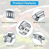 WELHAEPI 20 Pcs Hose Clips Adjustable 6-51mm 304 Stainless Steel Jubilee Clips view 4