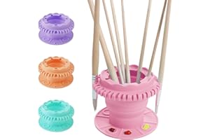 SESENSE Paint Brush Cleaner - Foldable Silicone Paint Brush Cleaner Rinse Cup with Palette and 40 Brush Storage Holder for Classroom Studio Outdoor Painting (1, Pink)