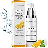 Vitamin C Serum for Face, Super Vitamin C Serum for Women Over 70, All-In-One Hydrating, with Hyaluronic Acid Vitamin E Smooths Fine Lines for Neck Face, 50ML, 1 Pack