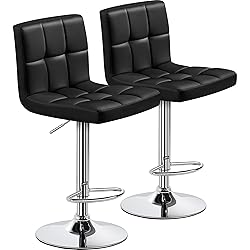 Yaheetech Bar Stools Set of 2, Adjustable PU