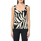 NIC+ZOE Women's Breezy Leaves Split Neck Tank