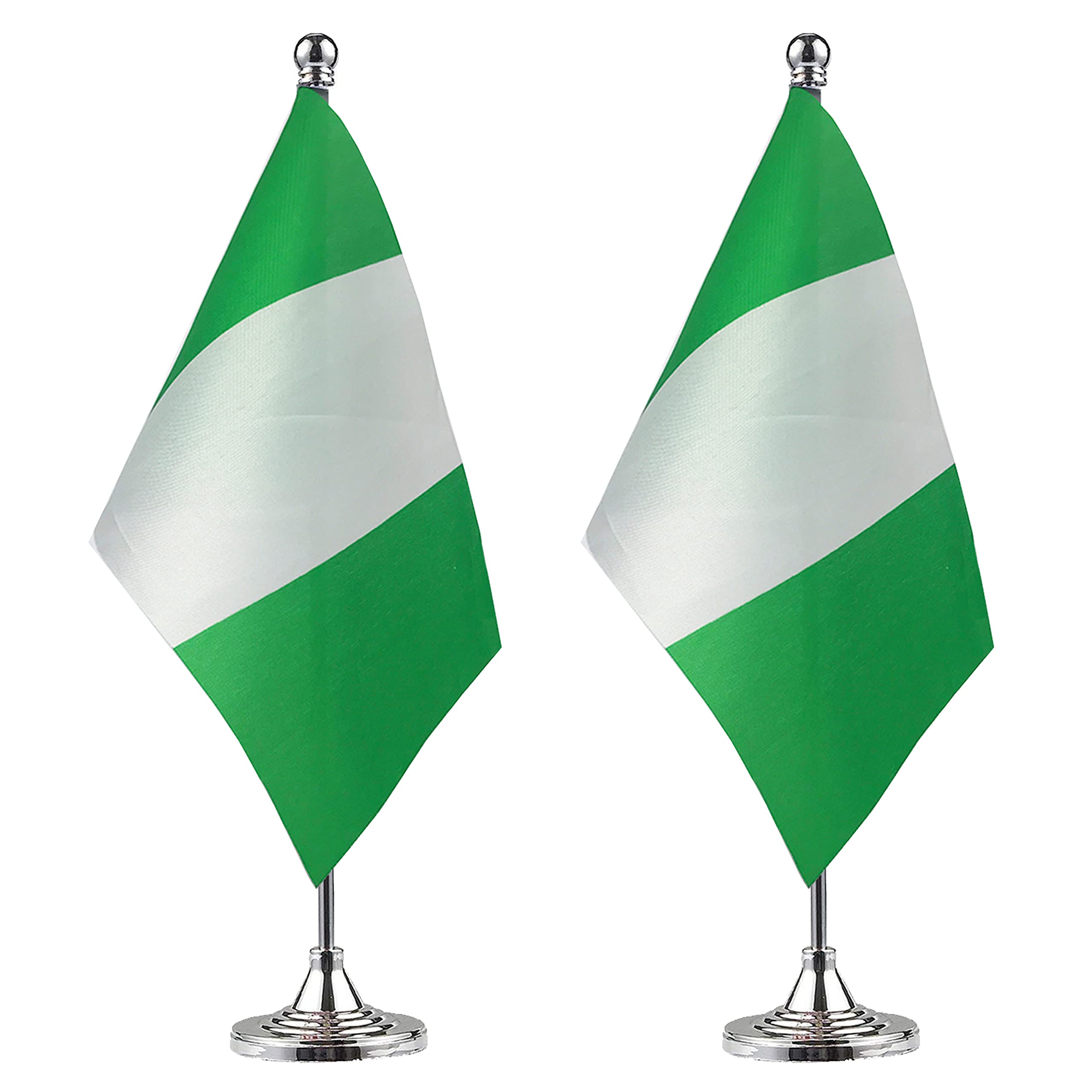 WXTWK 2 Pack Nigeria Flag Nigerian Desk Flag Small