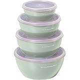 KitchenAid Prep Bowls with Lids, Set of 4, Pistachio