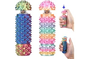 DEIVIKO Christmas Stocking Stuffer 2Pcs Button Click, Spinners, Portable Stim Tool, Little Ouchies 3-in-1 Design for Anxiety Relief, Spiky Grippie Stim, 3D Printed Pain Stim Fidget, Pocket Mini Fidget Toy