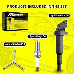 MOAUTO Set of 4 Ignition Coils Pack UF667 65830571