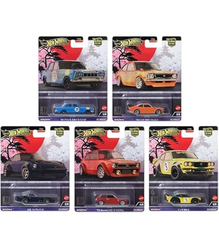Amazon.com: Hot Wheels Japan Historics 5 Premium Car Collection, 5