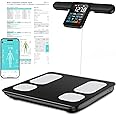 KUAIVO 8 Electrode Smart Body Fat Scale with BMI, Body Fat, Muscle Mass, 28 Body Composition Metrics, Rechargeable High Precision Scale with Color VA Display for Home & Fitness