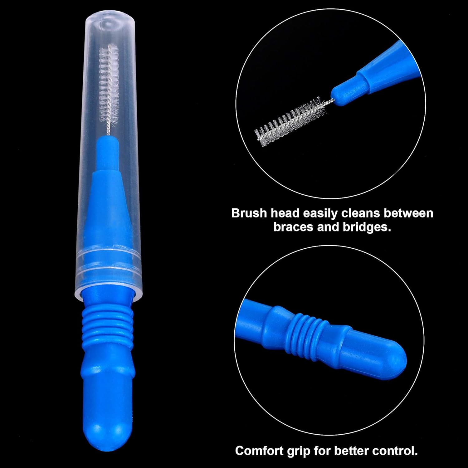 100 Pieces Interdental Brush Toothpick Dental Tooth Flossing Head Oral Dental Hygiene Interdental Brush Dental Flosser Toothpick Cleaners Tooth Cleaning Tool : Beauty