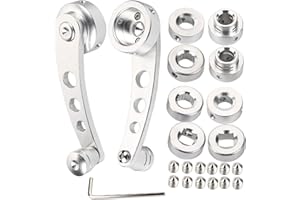 AIVOXE Gorgeri Window Crank, 2Pcs Silver Alloy Window Handle Riser Winder Crank Handle Window Crank Window Crank Handles Universal Window Handle for S10 Window Handle Fit for Car