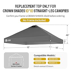 CROWN SHADES 10x10 Canopy Replacement Top - Only