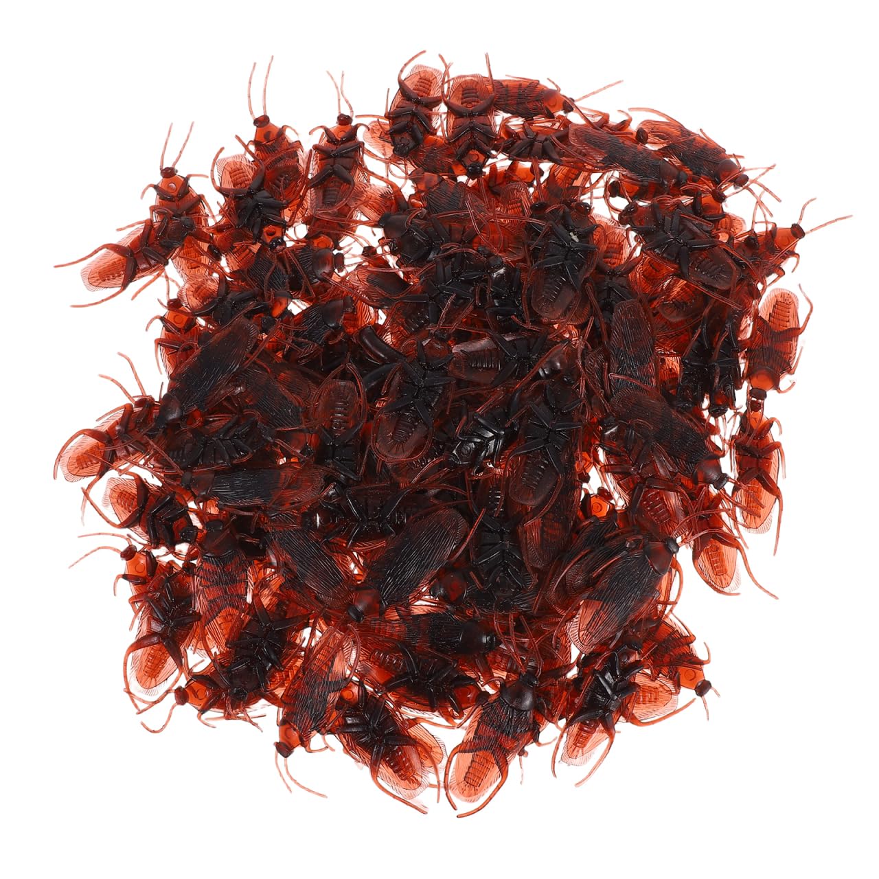 Tomaibaby 150Pcs Plastic Cockroach Prank Toys Realistic Fake Insects for Halloween Party Favors Practical Joke Props for Kids and Adults