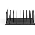 Safco Products Onyx Desktop File Organizer 8 Upright Sections Home, Office or Classroom Desktop Organization,Black,3212BLKD