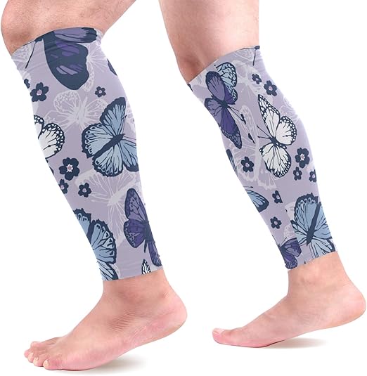 Amazon.com: visesunny Purple Butterfly Pattern Sports Compression