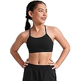 CRZ YOGA Girls Butterluxe Y Back Sports Bra - Yoga Athletic Casual Tops Scoop Neck Spaghetti Strap Padded Crop Kids Teen