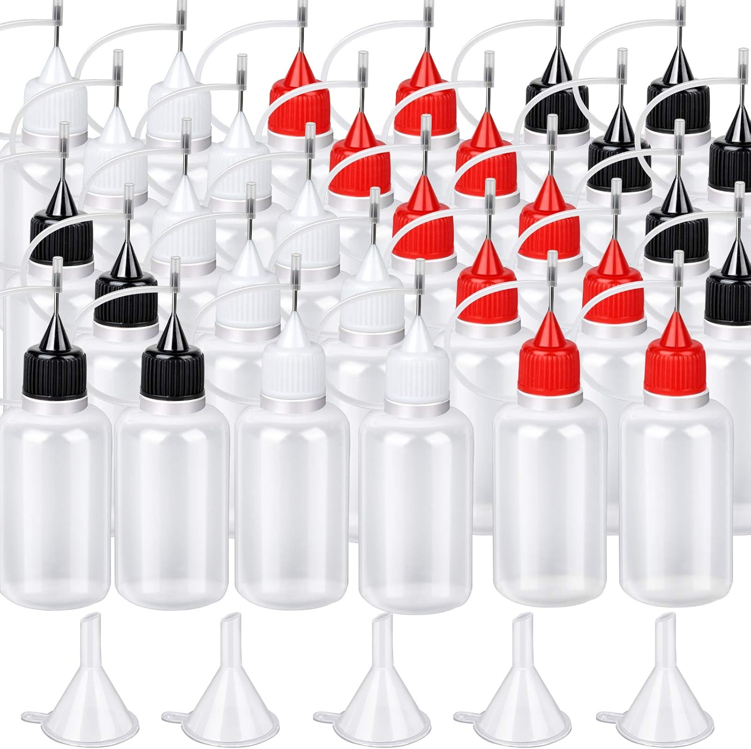 Acrylic Painting 30Pcs Tip Applicator Bottle Additional 5 Mini Funnel