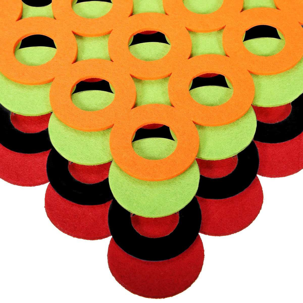 Jeteven 4 Pcs Hollow Placemat Table Cup Mats Non-woven Place Mats Dining Table Coffee Table Multicolor