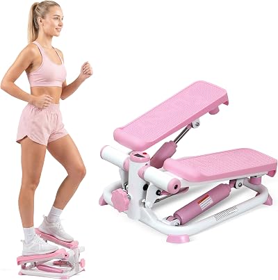 Sunny Health & Fitness P2000 Mini Stair Stepper Pink Portable Home Gym